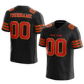 customized  authentic football jersey black red-yellow mesh