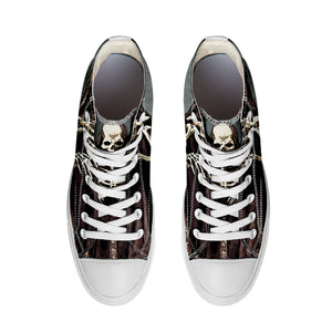 Resalta tu estilo con las zapatillas de lona de caña media Skeleton para hombre y mujer