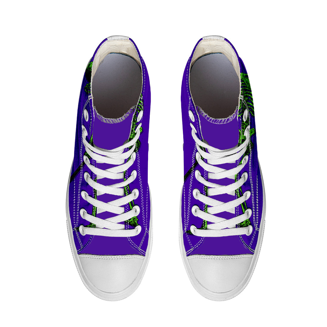 Resalta tu estilo con las zapatillas de lona de caña media Skeleton para hombre y mujer
