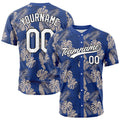 Dise?o personalizado de camiseta de béisbol con estampado completo de plantas tropicales