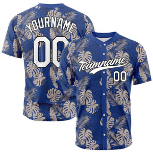 Dise?o personalizado de camiseta de béisbol con estampado completo de plantas tropicales