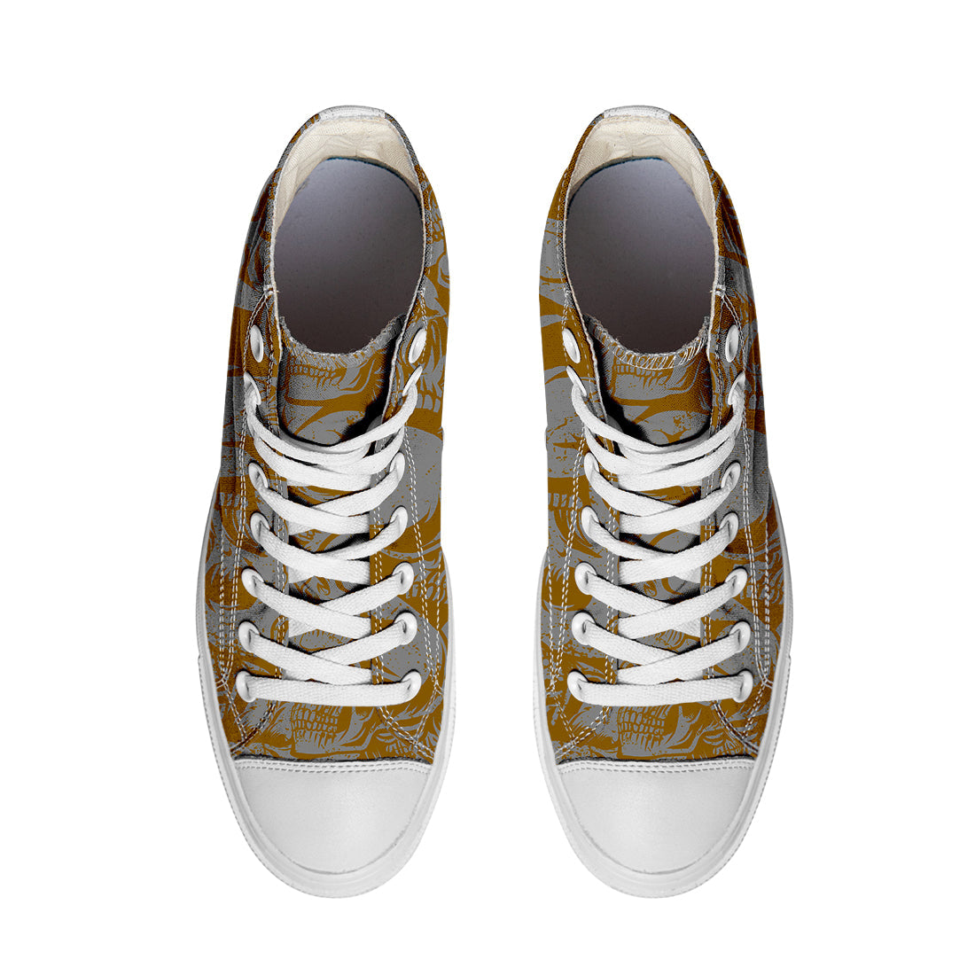 Resalta tu estilo con las zapatillas de lona de caña media Skeleton para hombre y mujer