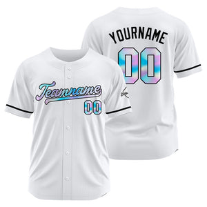 Camiseta de béisbol blanca personalizada con diseño bordado Camisetas de béisbol de hip hop personalizadas