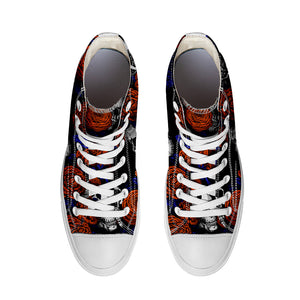 Resalta tu estilo con las zapatillas de lona de caña media Skeleton para hombre y mujer
