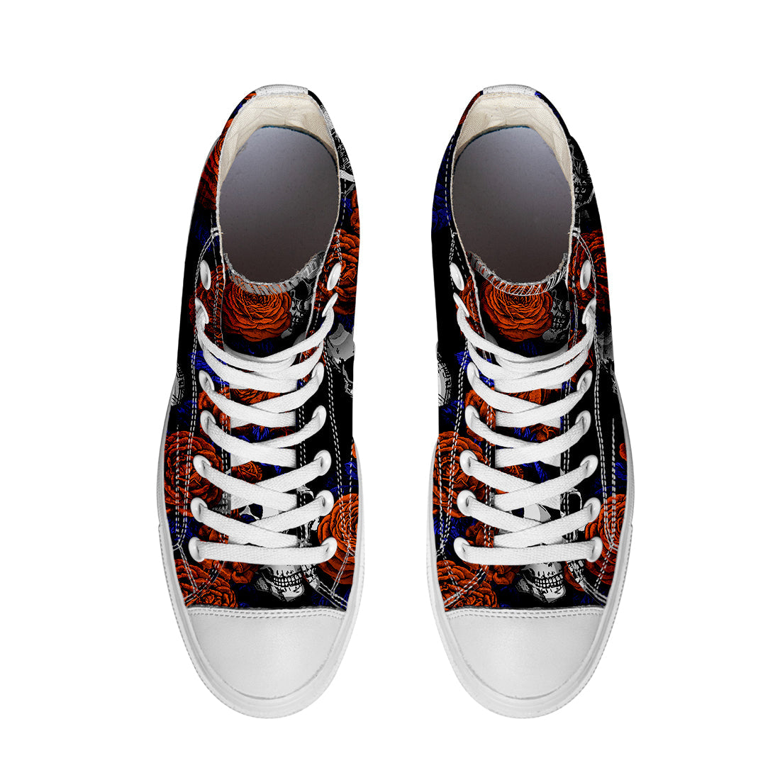 Resalta tu estilo con las zapatillas de lona de caña media Skeleton para hombre y mujer