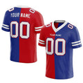 custom authentic split fashion football jersey royal-red-white mesh