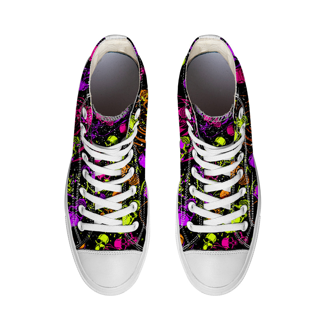 Resalta tu estilo con las zapatillas de lona de caña media Skeleton para hombre y mujer