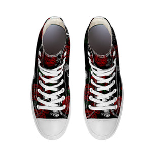 Resalta tu estilo con las zapatillas de lona de caña media Skeleton para hombre y mujer
