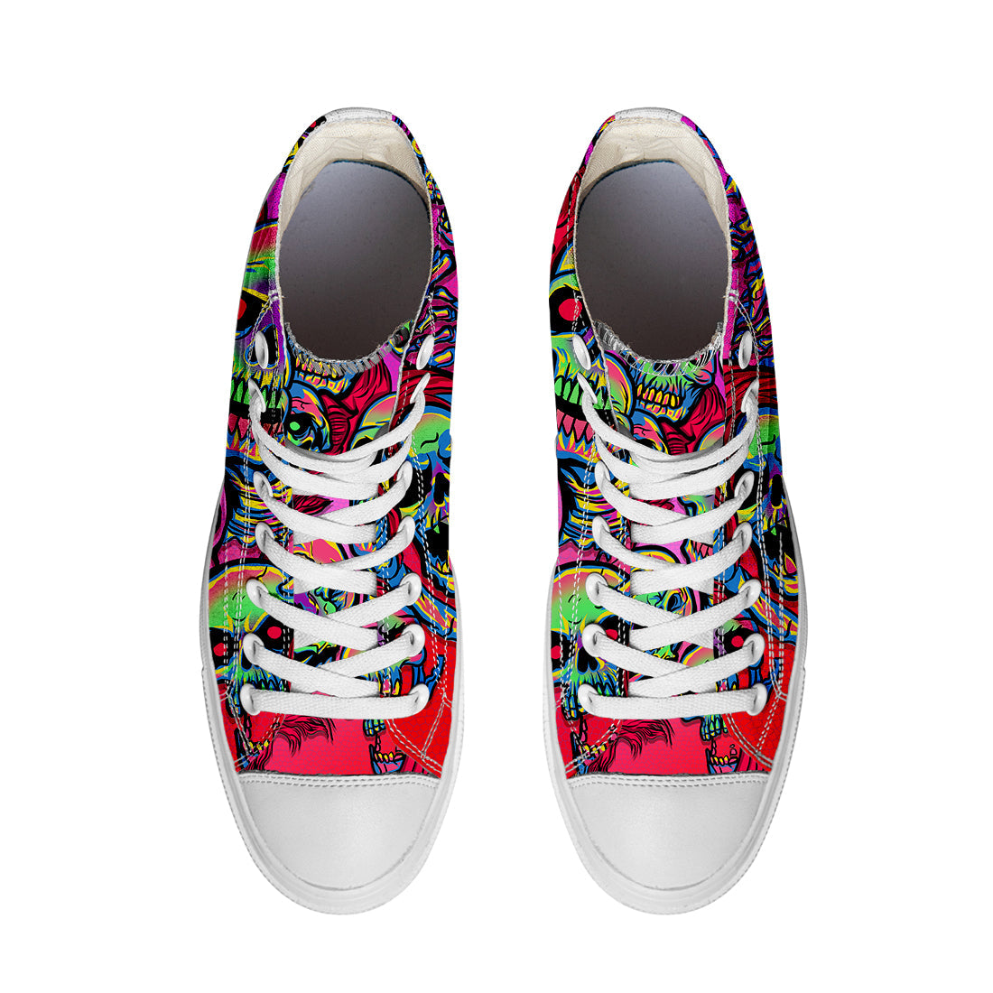 Resalta tu estilo con las zapatillas de lona de caña media Skeleton para hombre y mujer
