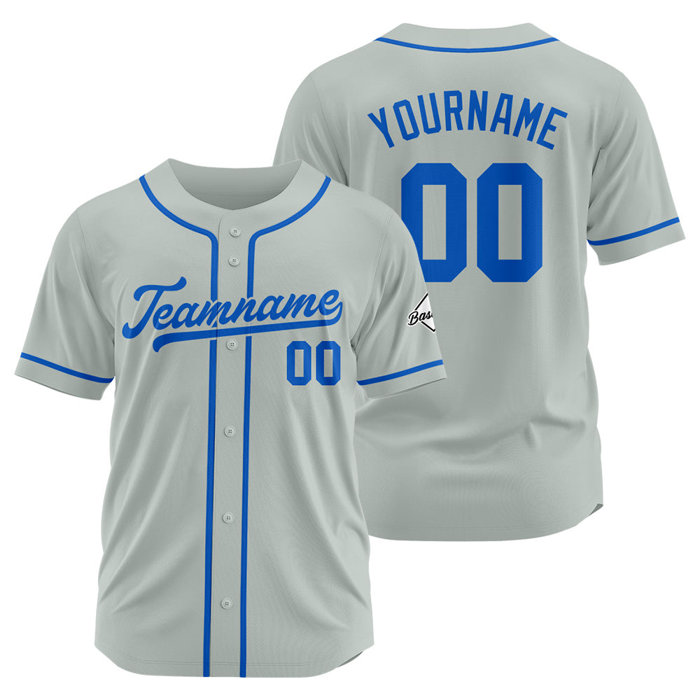 Camiseta de béisbol personalizada con diseño bordado & estilo hip hop & color gris-azul marino