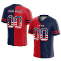custom authentic usa flag football jersey red-navy-white mesh
