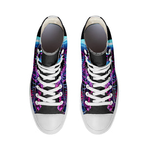 Resalta tu estilo con las zapatillas de lona de caña media Skeleton para hombre y mujer