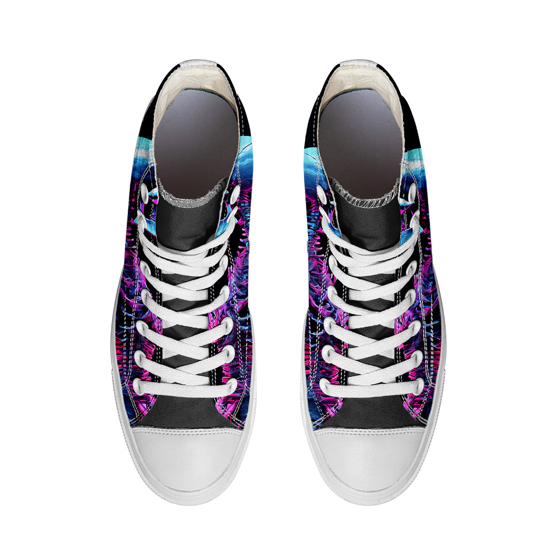 Resalta tu estilo con las zapatillas de lona de caña media Skeleton para hombre y mujer