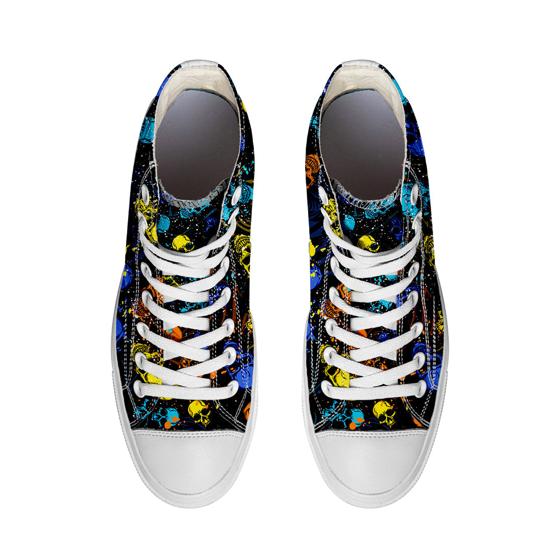Resalta tu estilo con las zapatillas de lona de caña media Skeleton para hombre y mujer