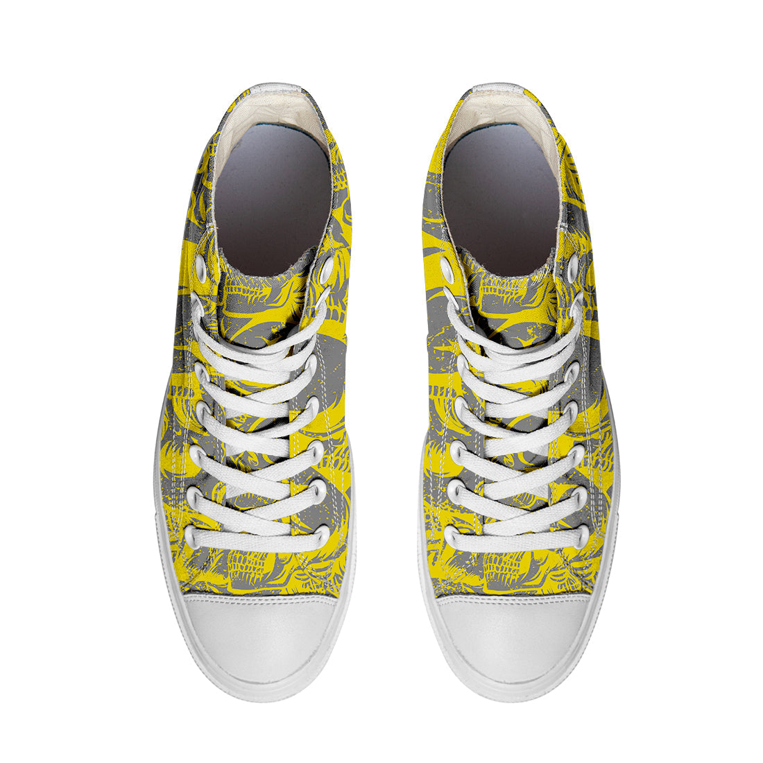 Resalta tu estilo con las zapatillas de lona de caña media Skeleton para hombre y mujer