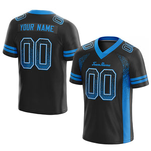 custom authentic drift fashion football jersey black-light blue mesh