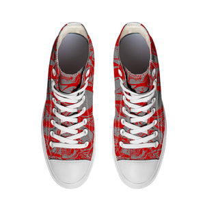 Resalta tu estilo con las zapatillas de lona de caña media Skeleton para hombre y mujer
