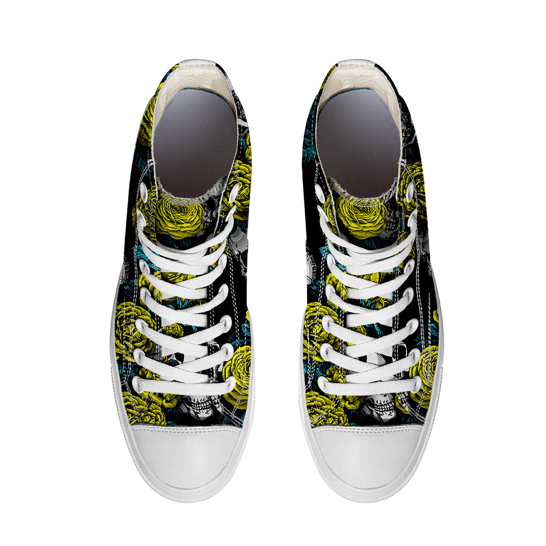 Resalta tu estilo con las zapatillas de lona de caña media Skeleton para hombre y mujer