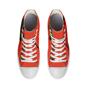 Resalta tu estilo con las zapatillas de lona de caña media Skeleton para hombre y mujer