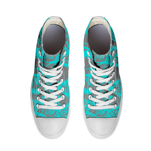 Resalta tu estilo con las zapatillas de lona de caña media Skeleton para hombre y mujer