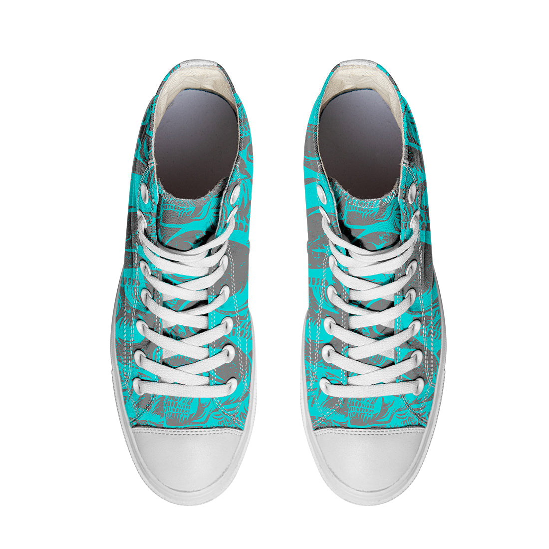 Resalta tu estilo con las zapatillas de lona de caña media Skeleton para hombre y mujer