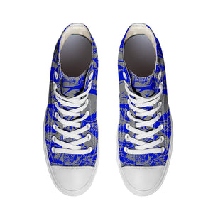 Resalta tu estilo con las zapatillas de lona de caña media Skeleton para hombre y mujer