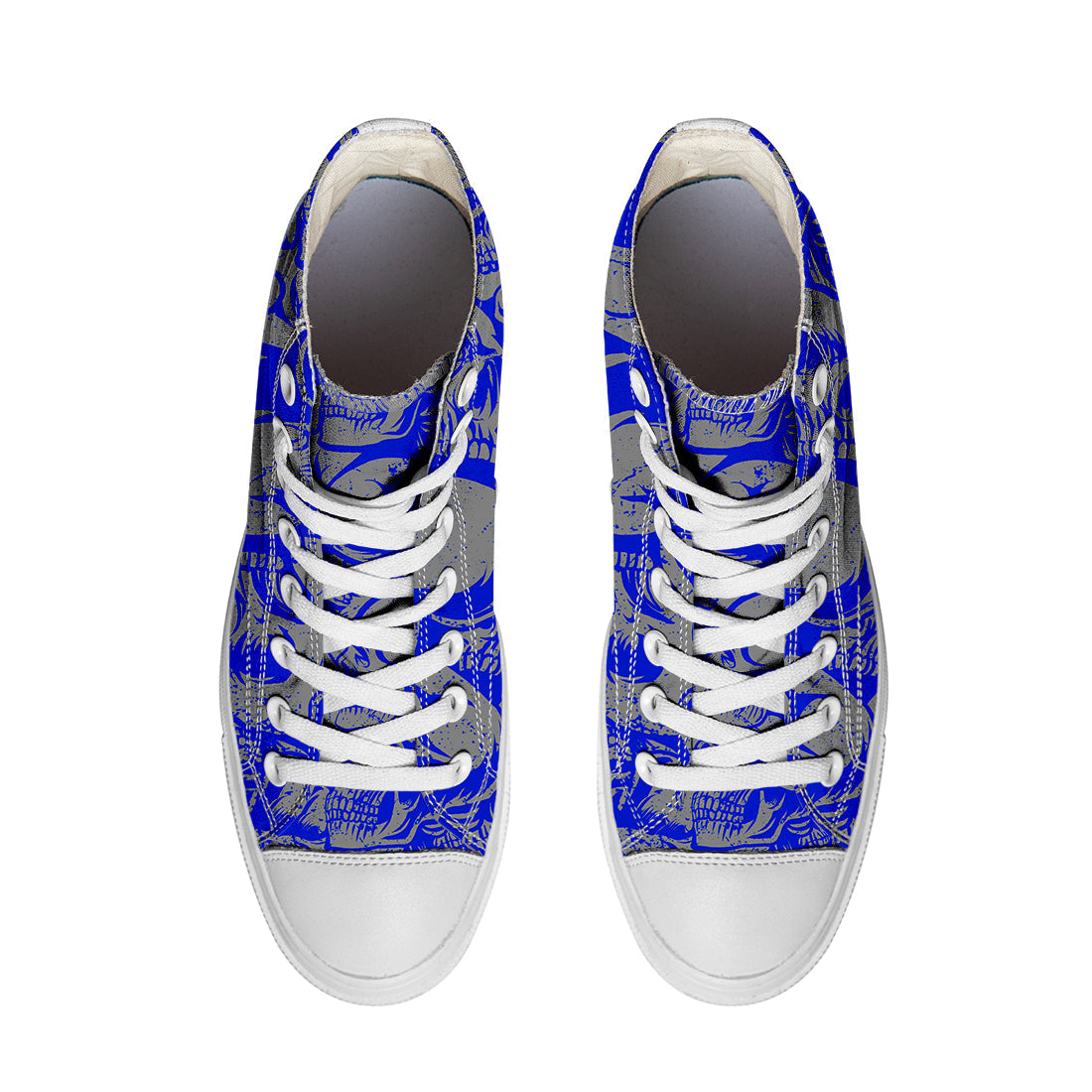 Resalta tu estilo con las zapatillas de lona de caña media Skeleton para hombre y mujer