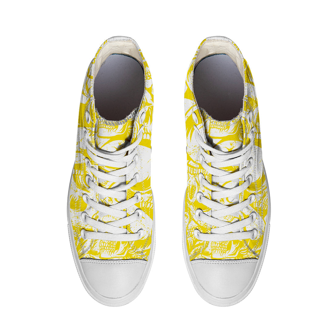Resalta tu estilo con las zapatillas de lona de caña media Skeleton para hombre y mujer