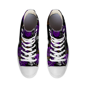 Resalta tu estilo con las zapatillas de lona de caña media Skeleton para hombre y mujer