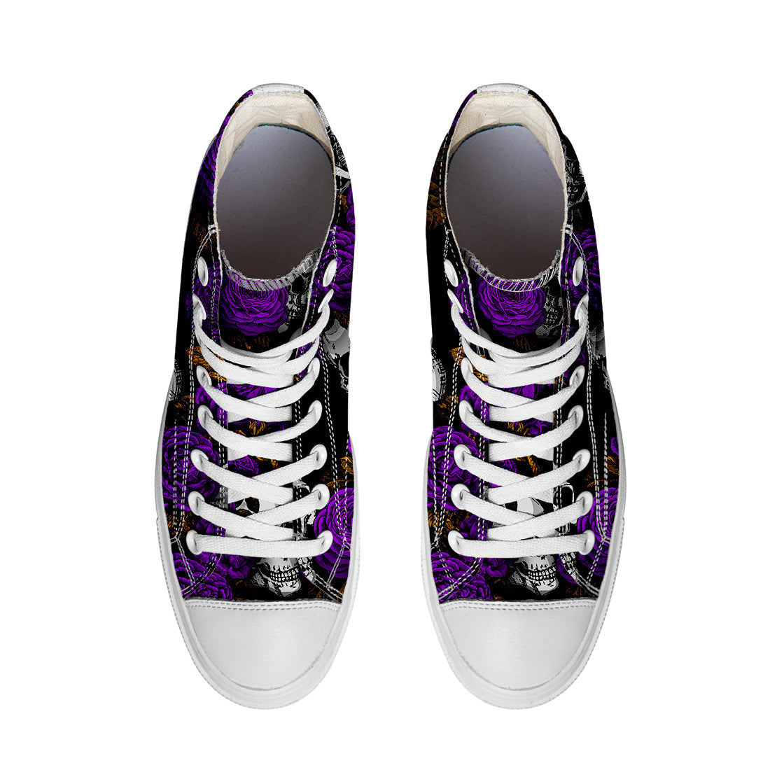 Resalta tu estilo con las zapatillas de lona de caña media Skeleton para hombre y mujer