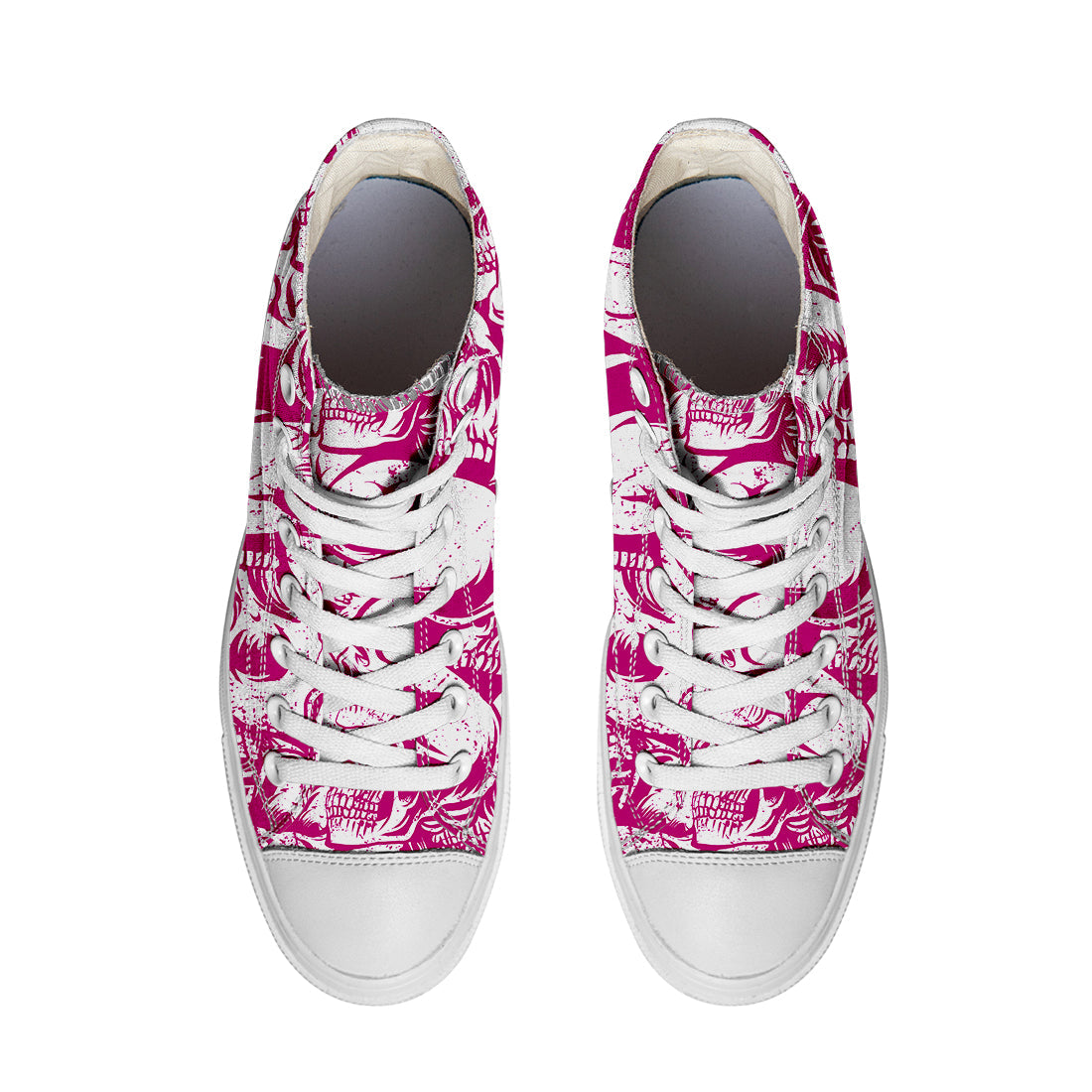 Resalta tu estilo con las zapatillas de lona de caña media Skeleton para hombre y mujer