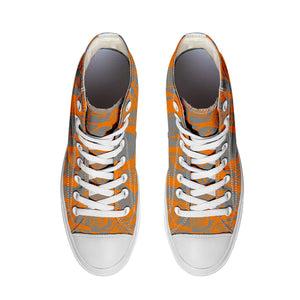 Resalta tu estilo con las zapatillas de lona de caña media Skeleton para hombre y mujer