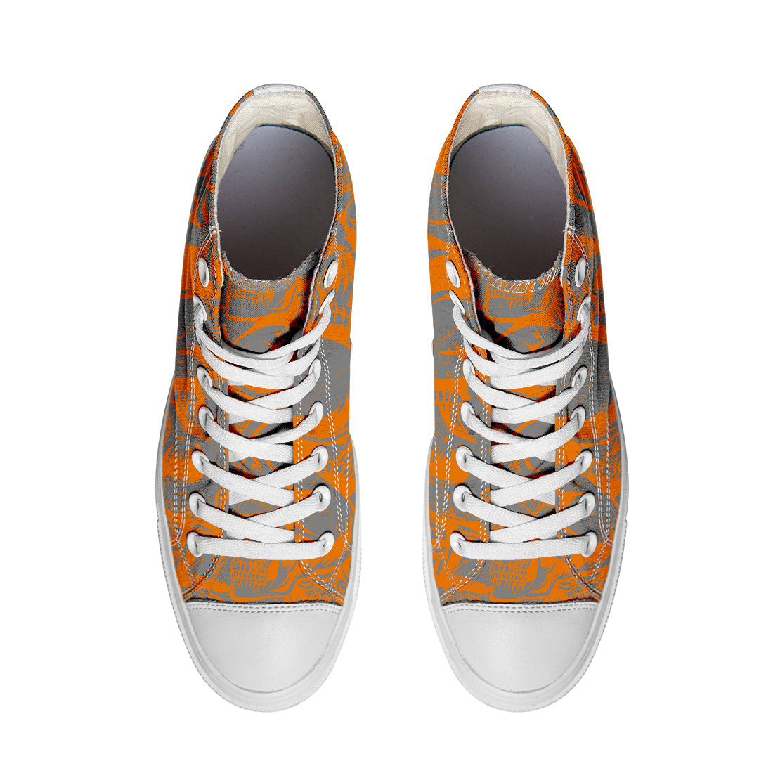 Resalta tu estilo con las zapatillas de lona de caña media Skeleton para hombre y mujer
