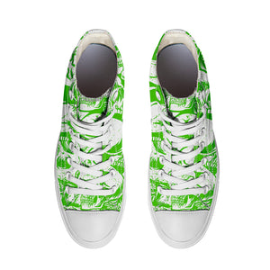 Resalta tu estilo con las zapatillas de lona de caña media Skeleton para hombre y mujer