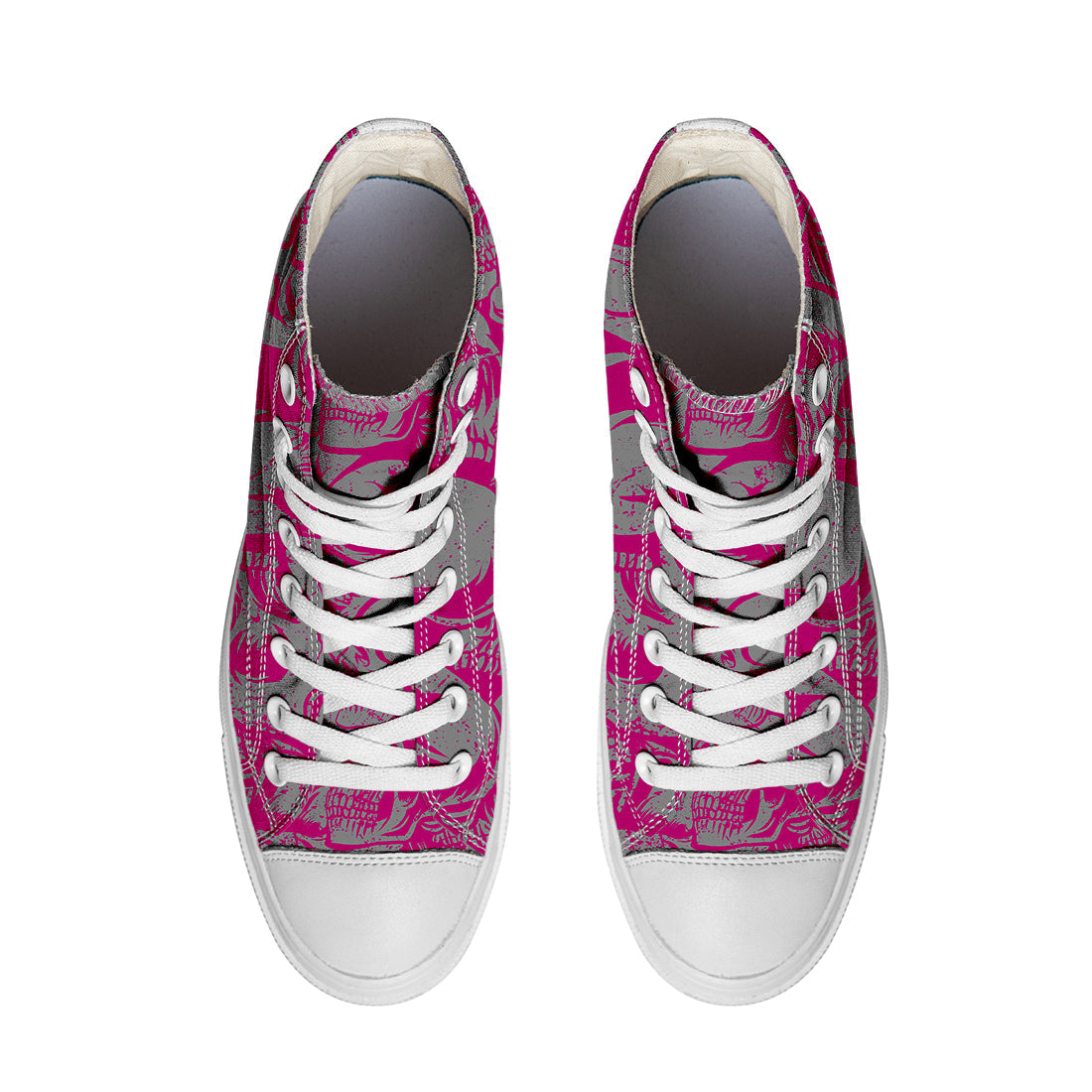 Resalta tu estilo con las zapatillas de lona de caña media Skeleton para hombre y mujer
