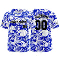 Camiseta de béisbol personalizada para hombres mujeres ni?os y jóvenes equipos con costuras y estampados azul marino y blanco