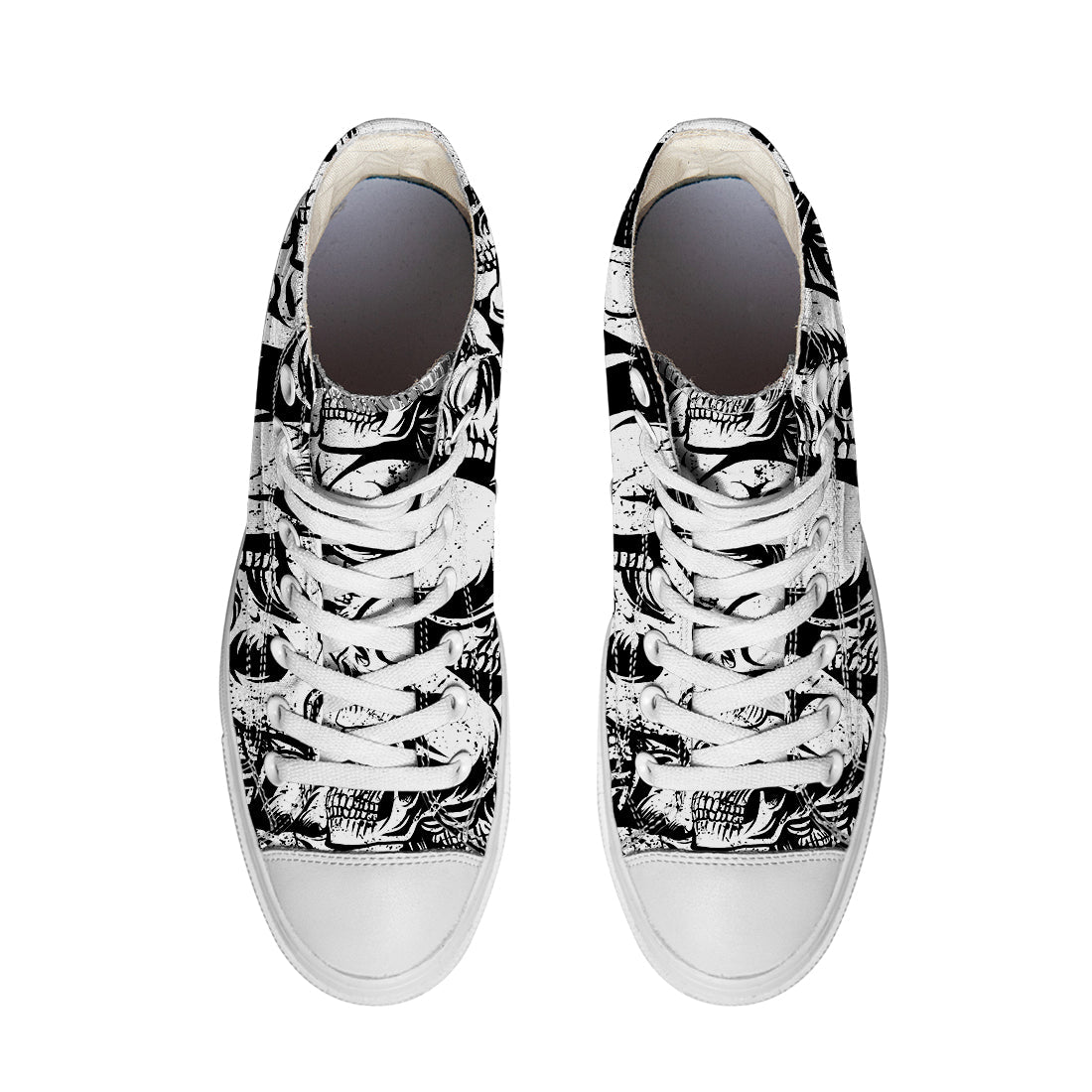 Resalta tu estilo con las zapatillas de lona de caña media Skeleton para hombre y mujer