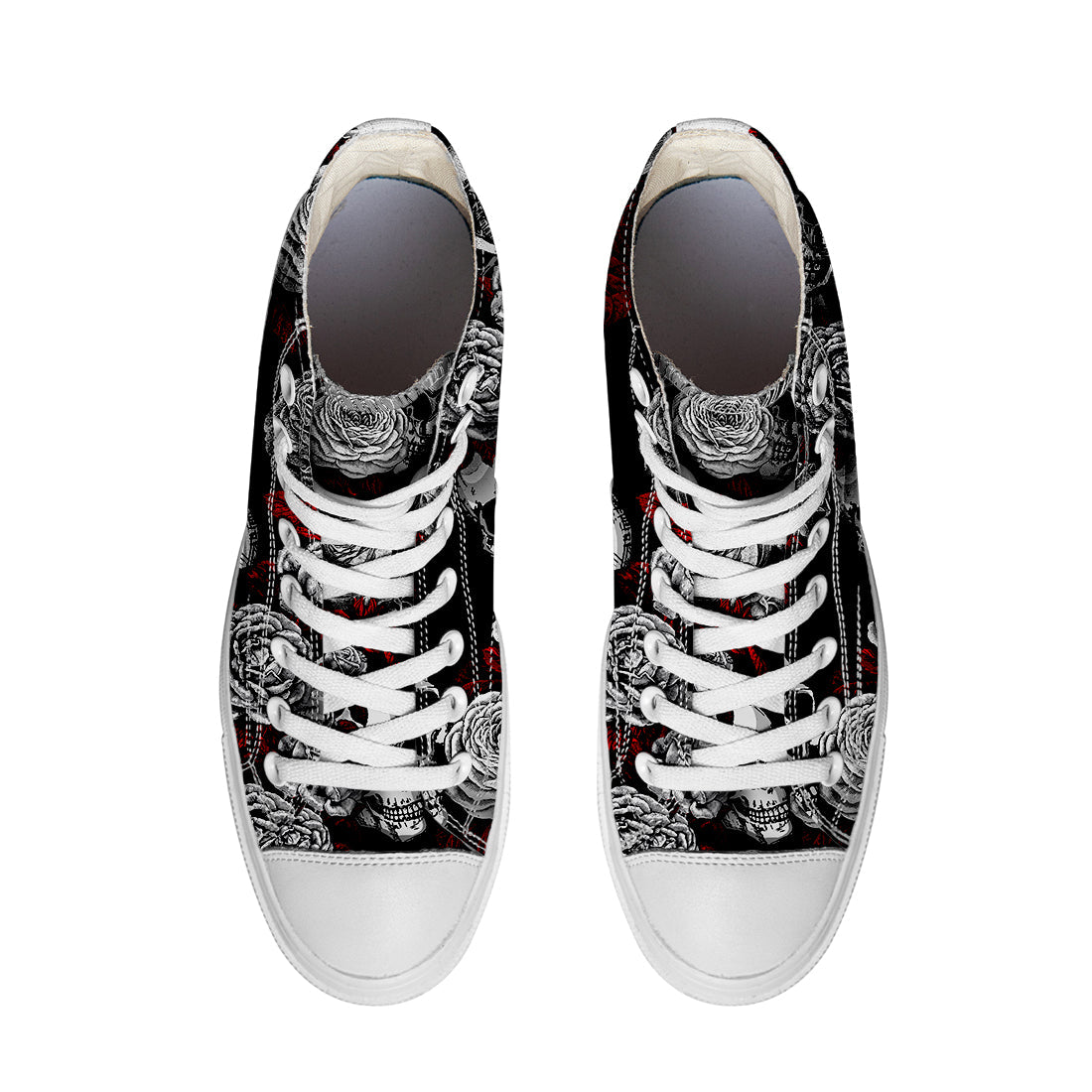 Resalta tu estilo con las zapatillas de lona de caña media Skeleton para hombre y mujer