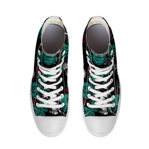 Resalta tu estilo con las zapatillas de lona de caña media Skeleton para hombre y mujer