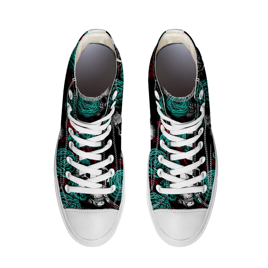 Resalta tu estilo con las zapatillas de lona de caña media Skeleton para hombre y mujer