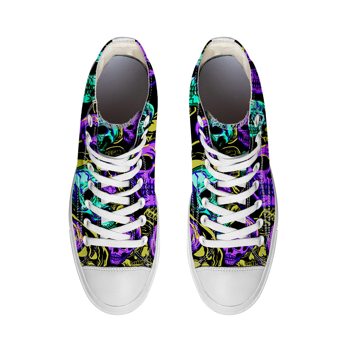 Resalta tu estilo con las zapatillas de lona de caña media Skeleton para hombre y mujer