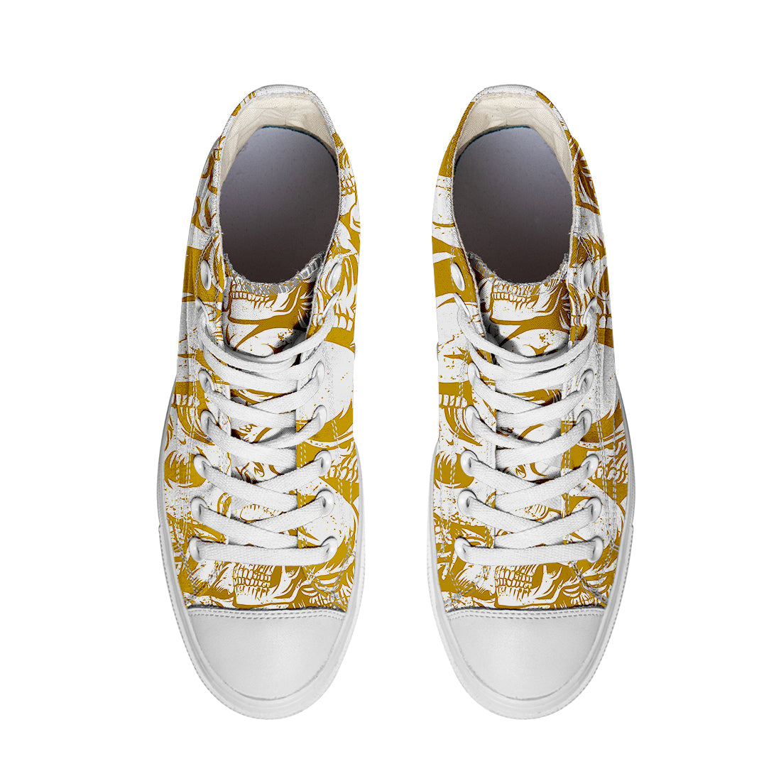 Resalta tu estilo con las zapatillas de lona de caña media Skeleton para hombre y mujer