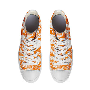 Resalta tu estilo con las zapatillas de lona de caña media Skeleton para hombre y mujer
