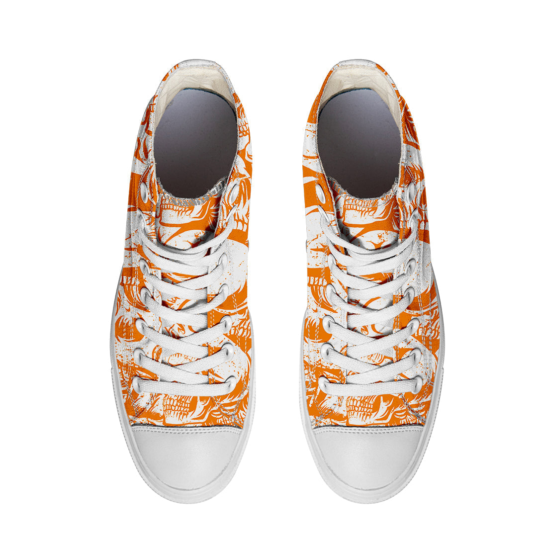 Resalta tu estilo con las zapatillas de lona de caña media Skeleton para hombre y mujer