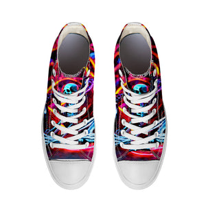 Resalta tu estilo con las zapatillas de lona de caña media Skeleton para hombre y mujer