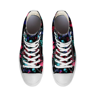 Resalta tu estilo con las zapatillas de lona de caña media Skeleton para hombre y mujer