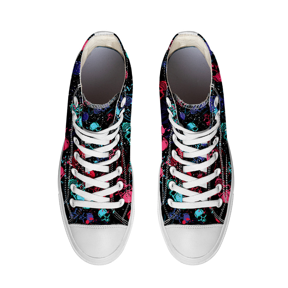 Resalta tu estilo con las zapatillas de lona de caña media Skeleton para hombre y mujer