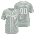 Camiseta de béisbol personalizada con diseño bordado & estilo hip hop & color gris y blanco