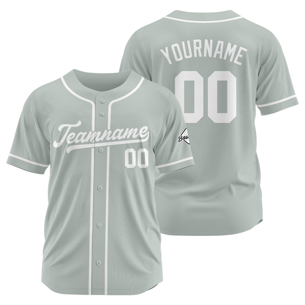 Camiseta de béisbol personalizada con diseño bordado & estilo hip hop & color gris y blanco