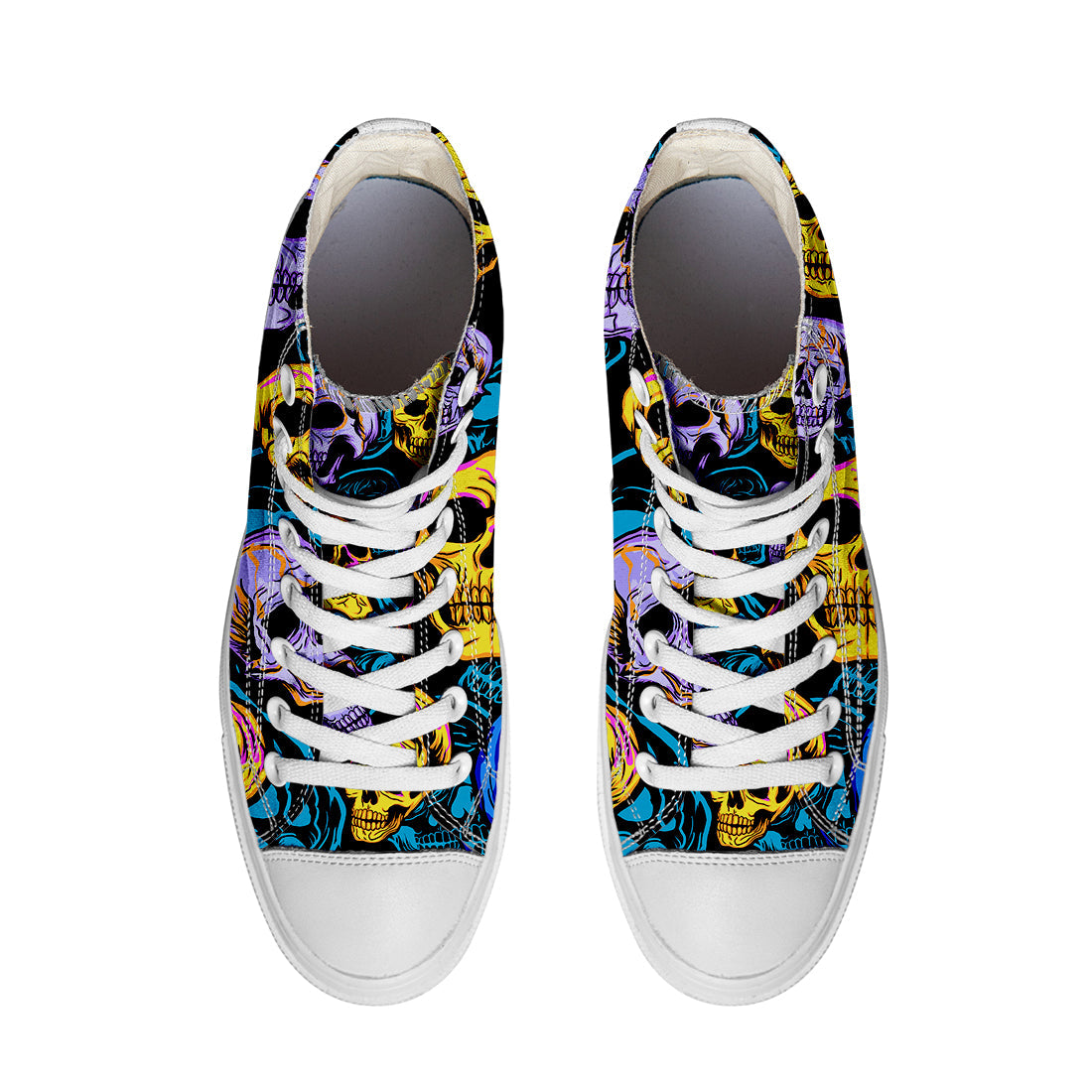 Resalta tu estilo con las zapatillas de lona de caña media Skeleton para hombre y mujer